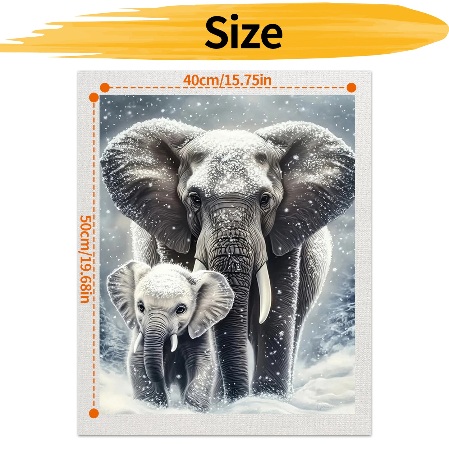 Elephant- Paint by Numbers -40x50cm