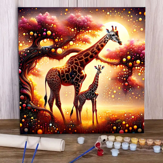 Giraffe- Paint by Numbers -40x40cm