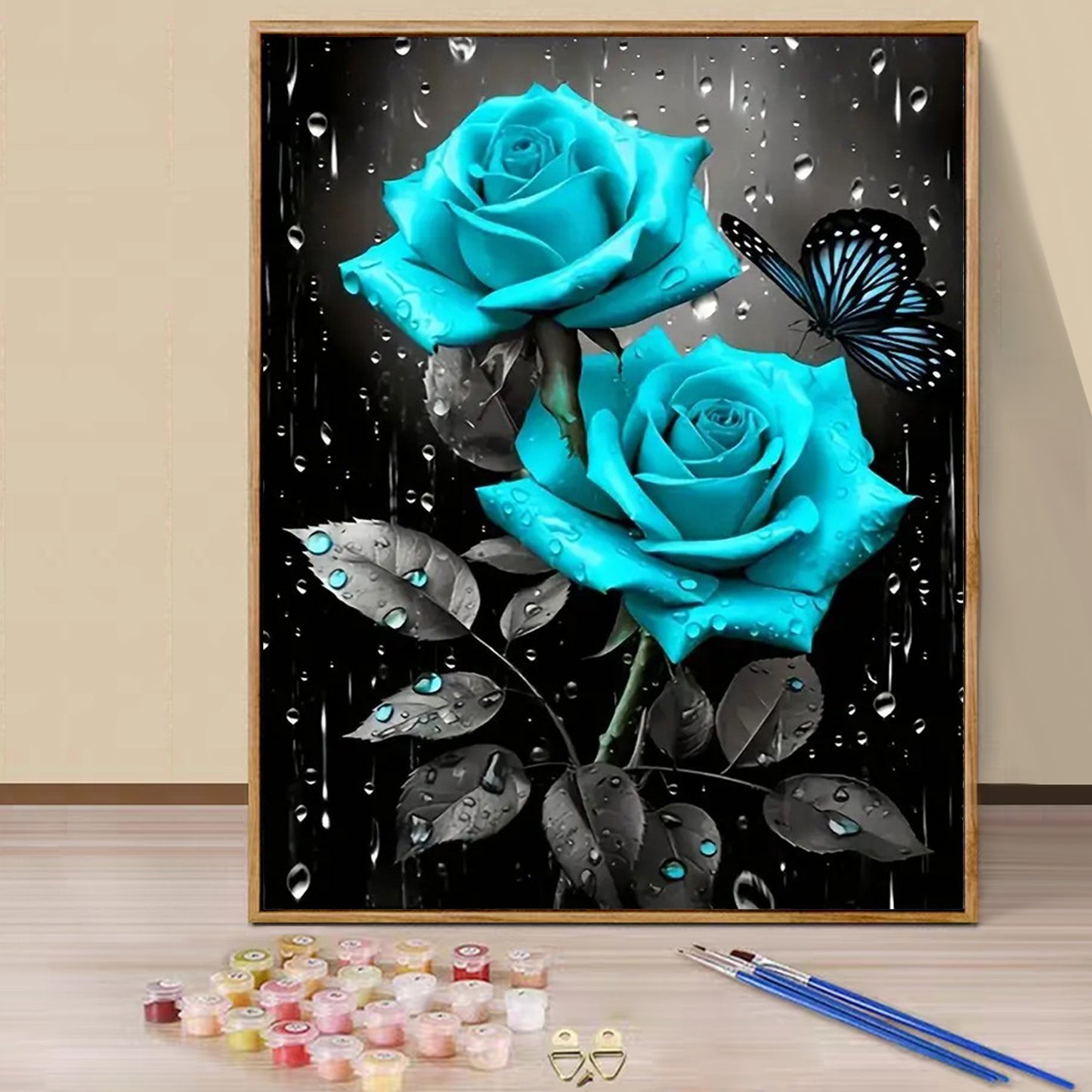 Blue Rose  - Paint by Numbers -40x50cm