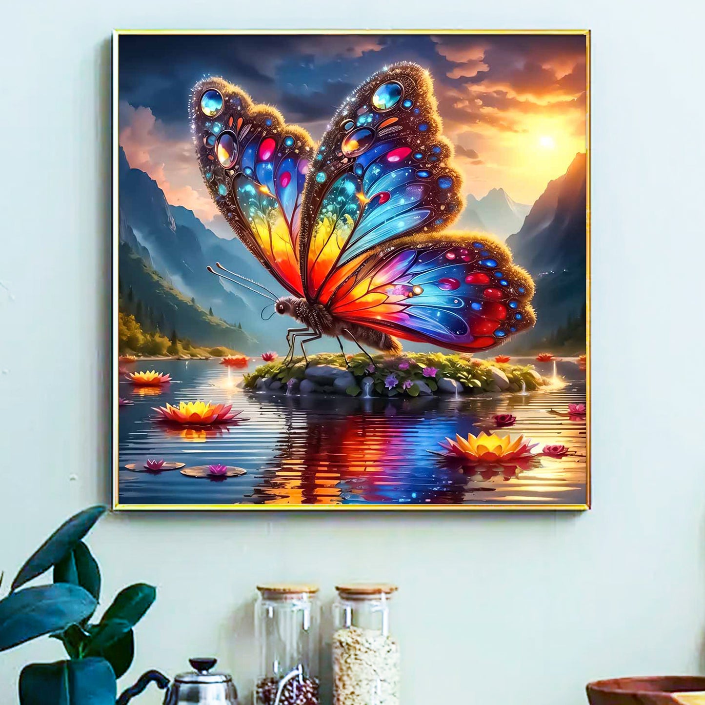 Butterfly - Painting by Numbers -40x40cm