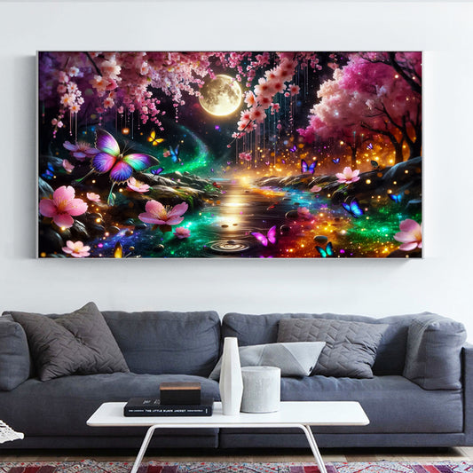 Butterfly flock - Full Round Diamond Painting - 70x40cm