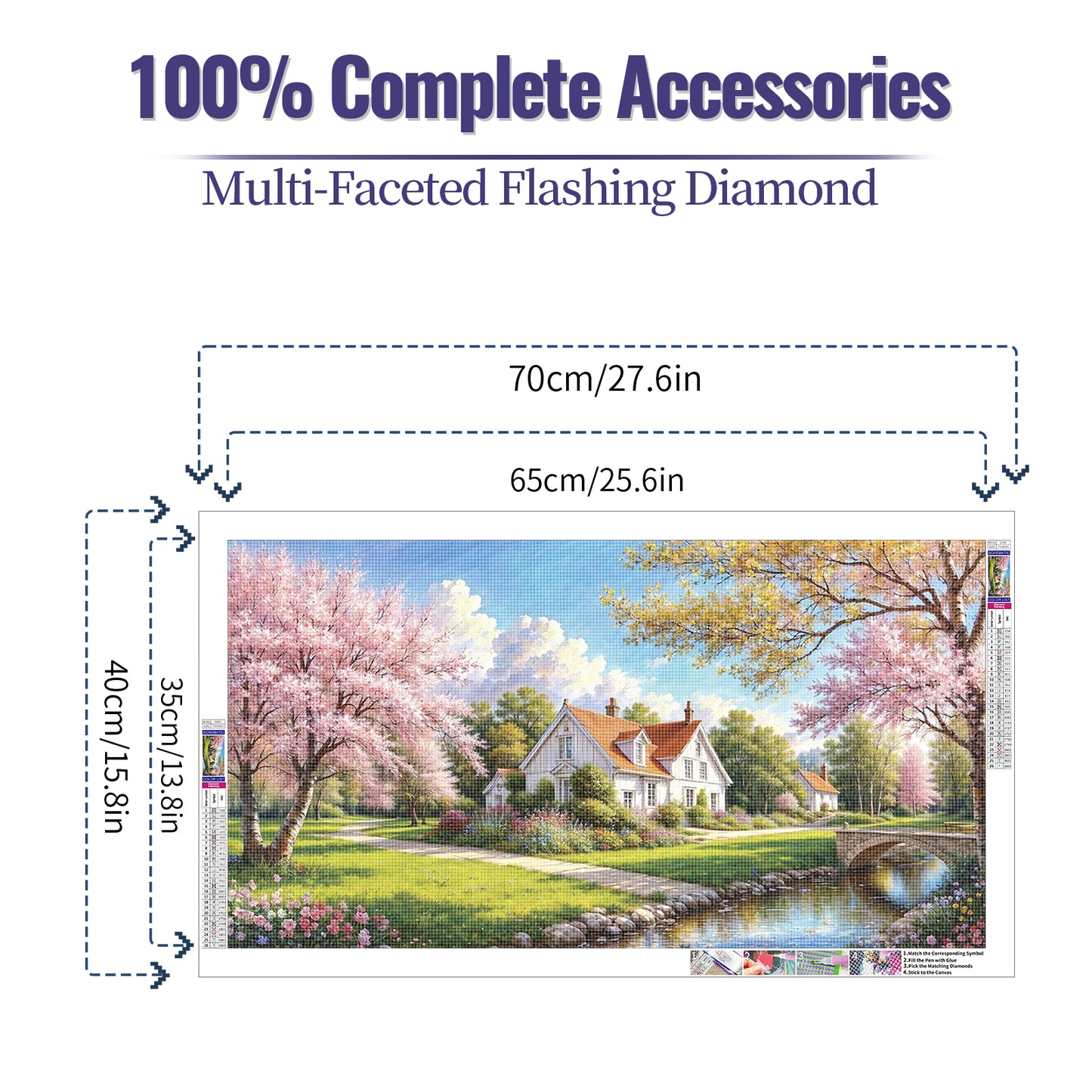 Village - Full Round Diamond Painting - 70x40cm