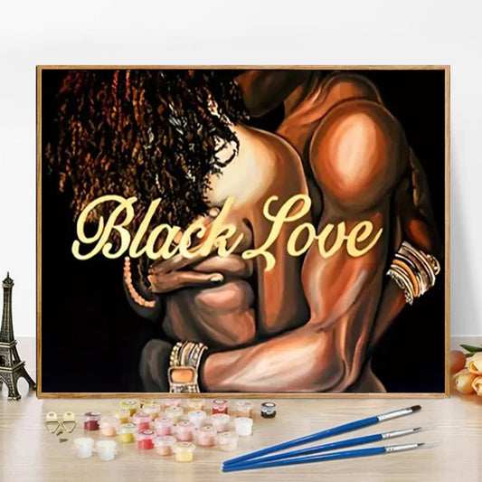 Black Love - Paint by Numbers -40x50cm