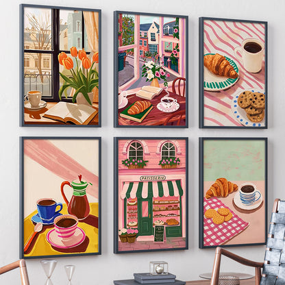 Afternoon tea - Paint by Numbers -25x35cm/6pcs