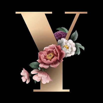 26 Alphabet - Full Round Diamond Painting - 30x30cm