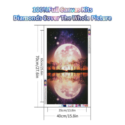 Moon - Full Round Diamond Painting - 70x40cm