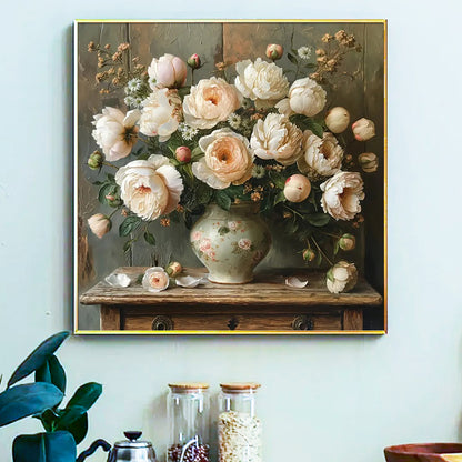 Peony flowers - Painting by Numbers -40x40cm