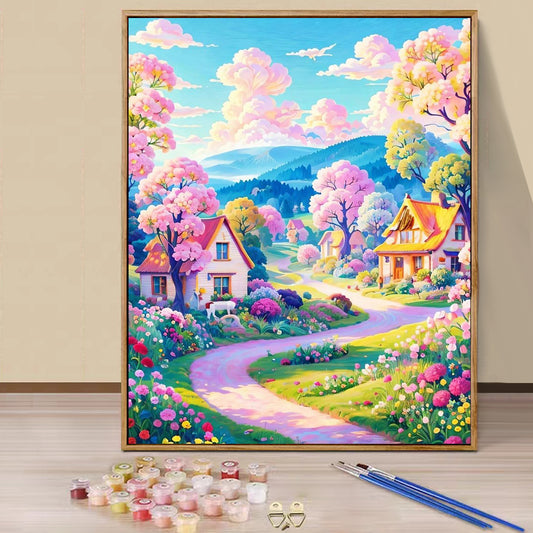 Town - Paint by Numbers -40x50cm