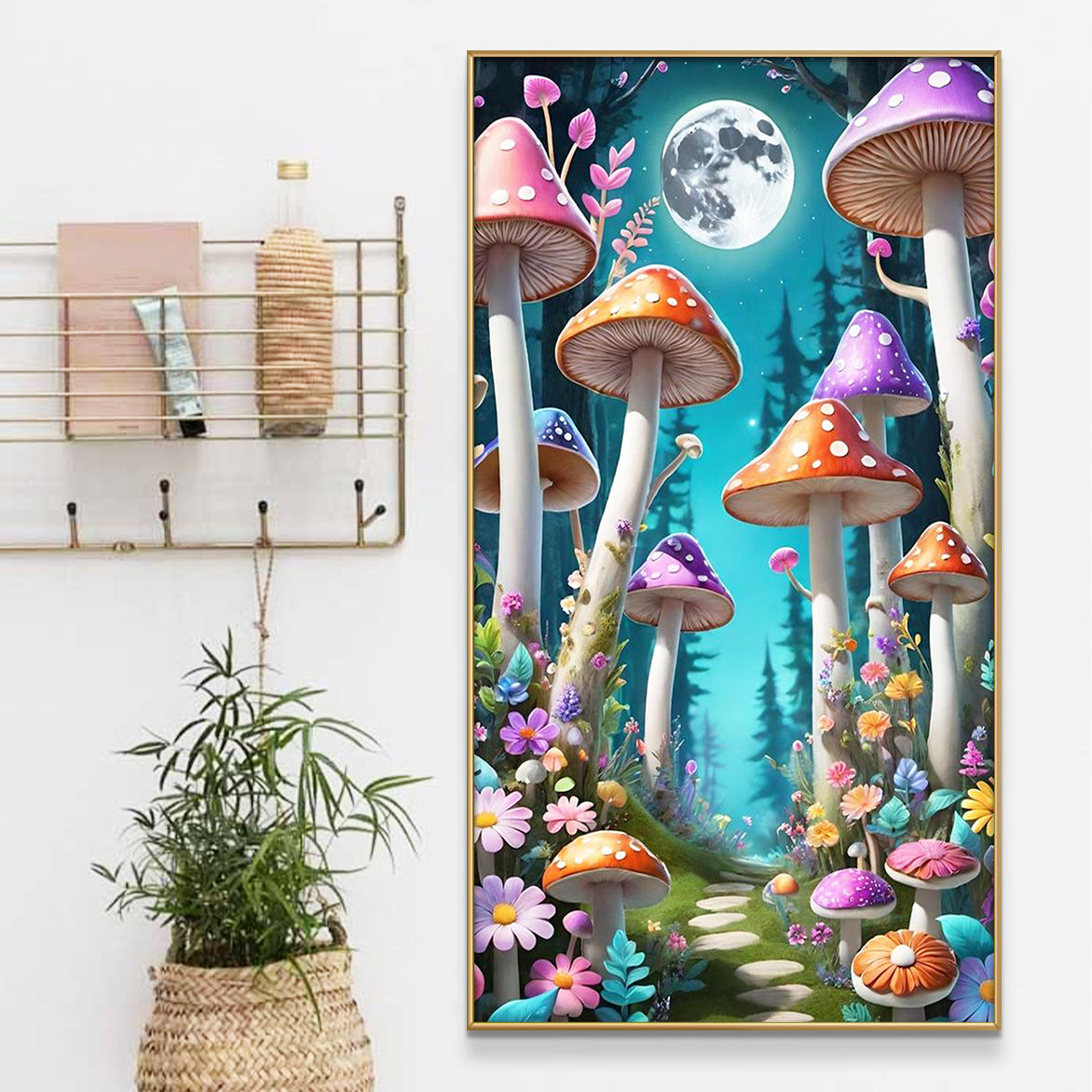 Mushroom - Full Round Diamond Painting - 70x40cm