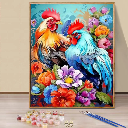 Rooster - Painting with Numbers -40x50cm