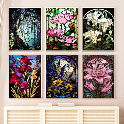 Flower - Paint by Numbers -25x35cm/6pcs