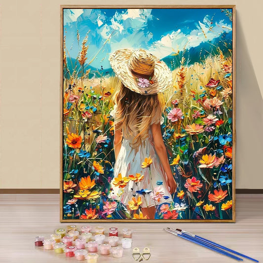 Flower field- Paint by Numbers -40x50cm