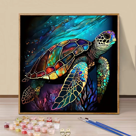 Sea turtle- Paint by Numbers -40x40cm