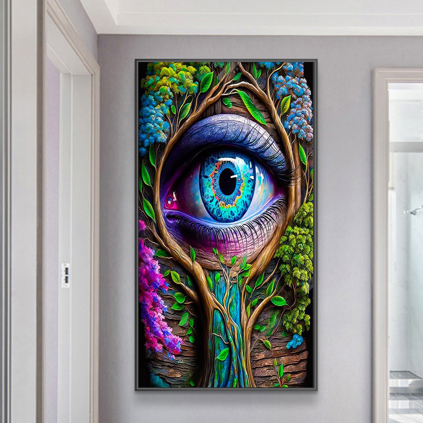 Abstract Eyes - Full Round Diamond Painting - 70x40cm - T189