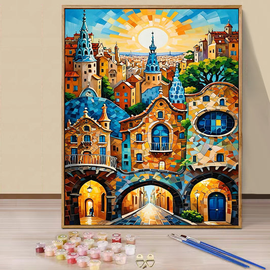 Small town  - Paint by Numbers -40x50cm