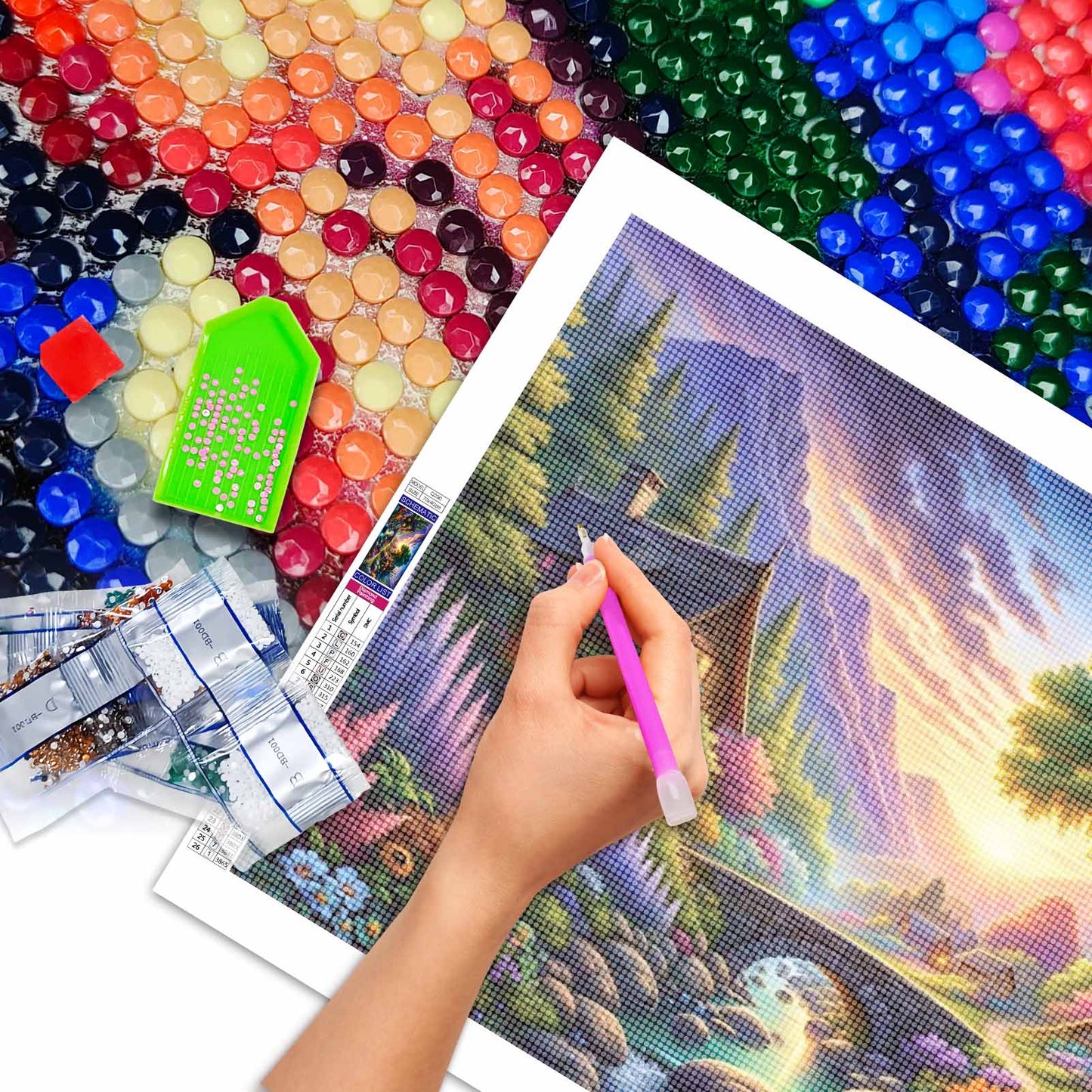 Village - Full Round Diamond Painting - 70x40cm