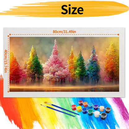 Forest- Painting by Numbers -80x40cm