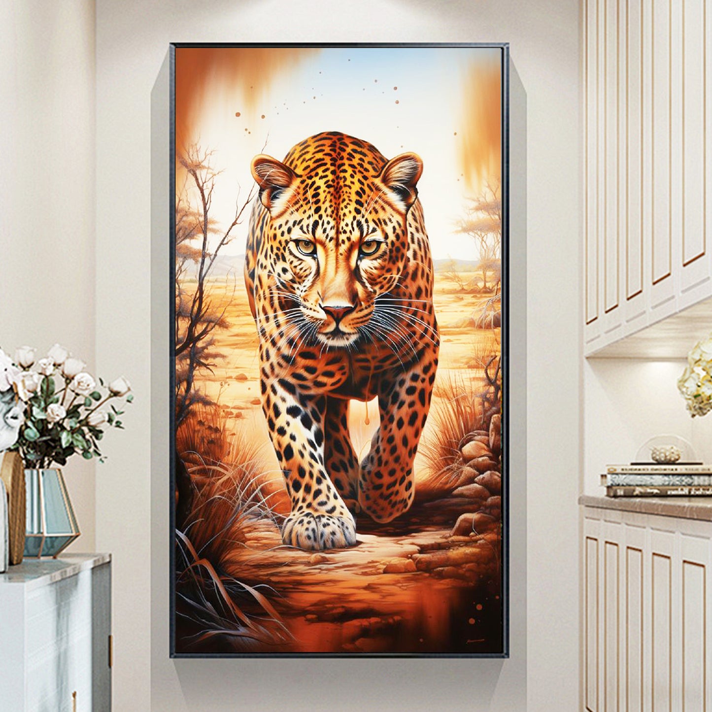 Leopard- Full Round Diamond Painting - 40x70cm