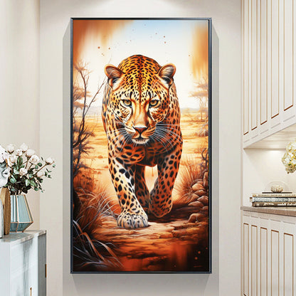 Leopard- Full Round Diamond Painting - 40x70cm