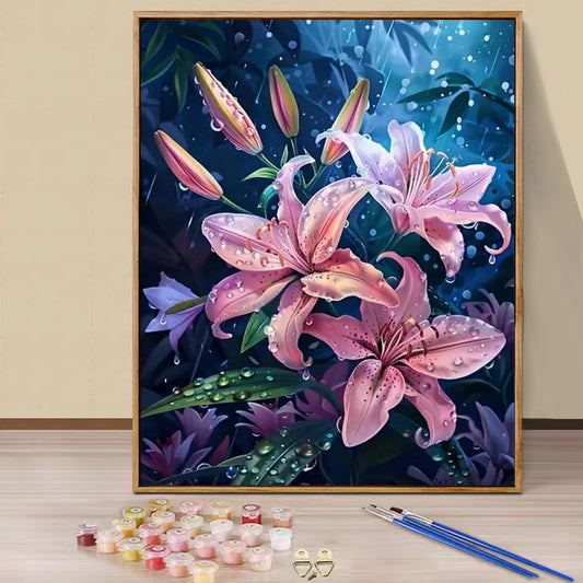Pink lily  - Paint by Numbers -40x50cm