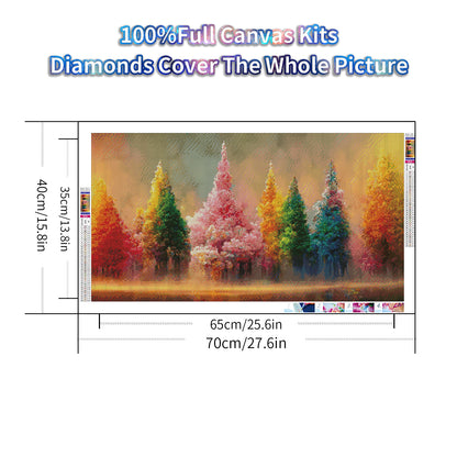 Colorful Forest - Full Round Diamond Painting - 70x40cm - Q245