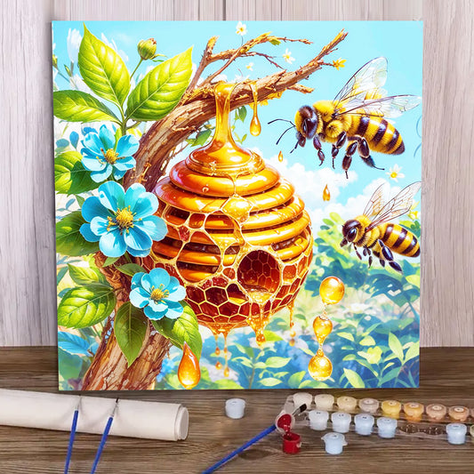 Bee- Paint by Numbers -40x40cm