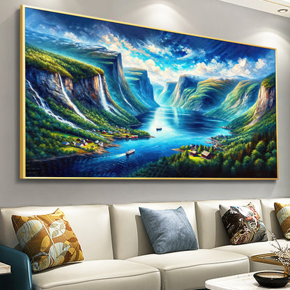 Mountain - Full Round Diamond Painting - 70x40cm