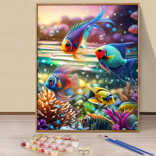 Fish Animal- Paint by Numbers -40x50cm