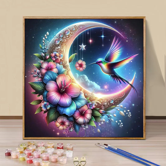 Flower moon- Paint by Numbers -40x40cm