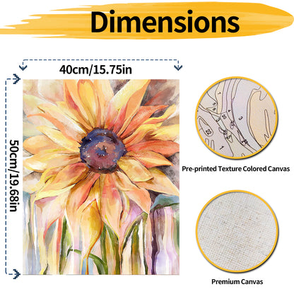 Sunflower Flower - Painting with Numbers -40x50cm