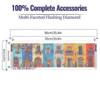 House- Full Round Diamond Painting - 90x30cm