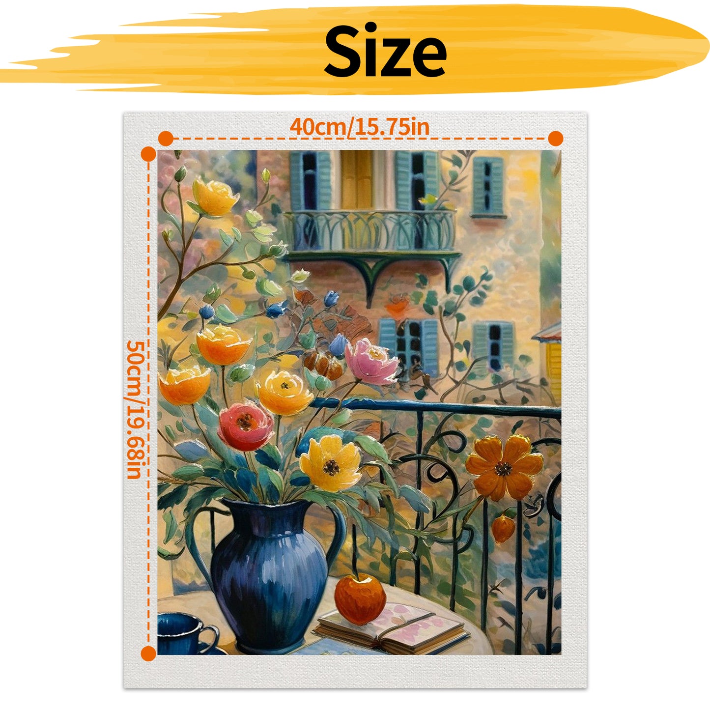 Flowerpot- Paint by Numbers -40x50cm