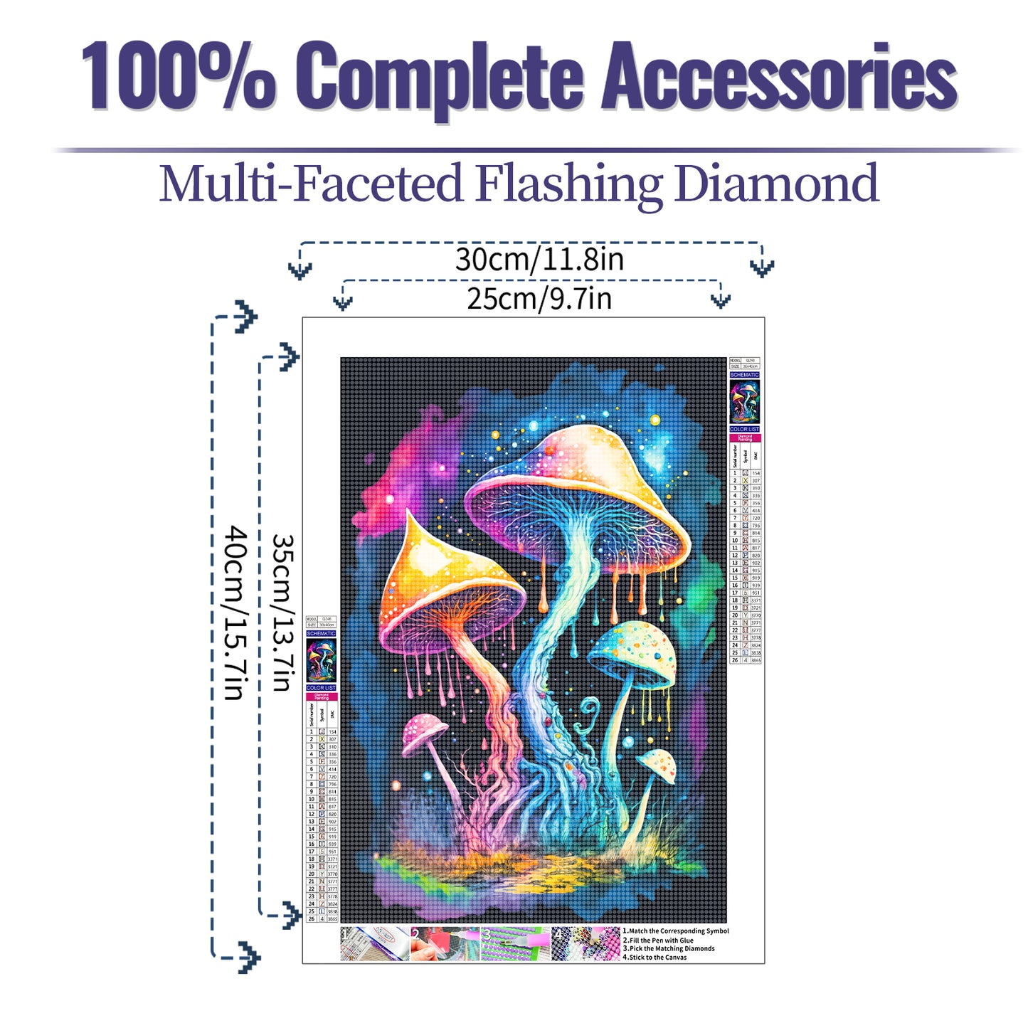 Mushroom- Full Round Diamond Painting - 30x40cm