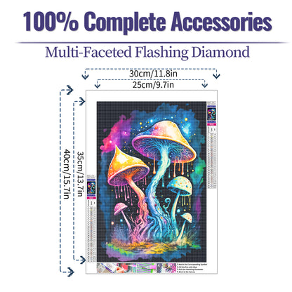 Mushroom- Full Round Diamond Painting - 30x40cm