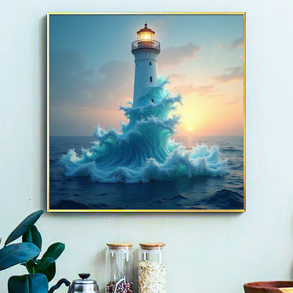 Lighthouse - Painting by Numbers -40x40cm