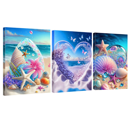 YALKIN Diamond Painting Pack for Adults Kids with Full Tools Accessories,  Love Shell Full Round Diamond Art Kits, 2 Pack 30X40CM 
