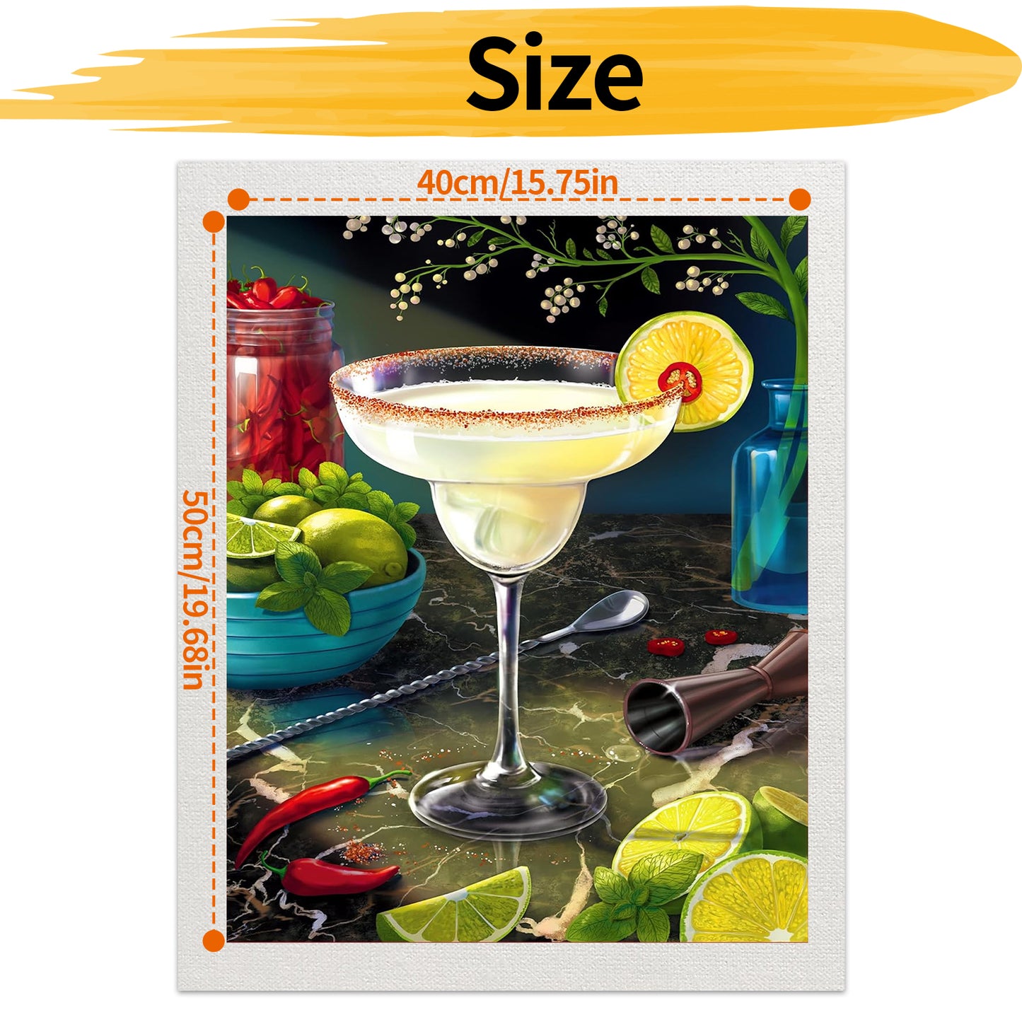 Cocktail- Paint by Numbers -40x50cm