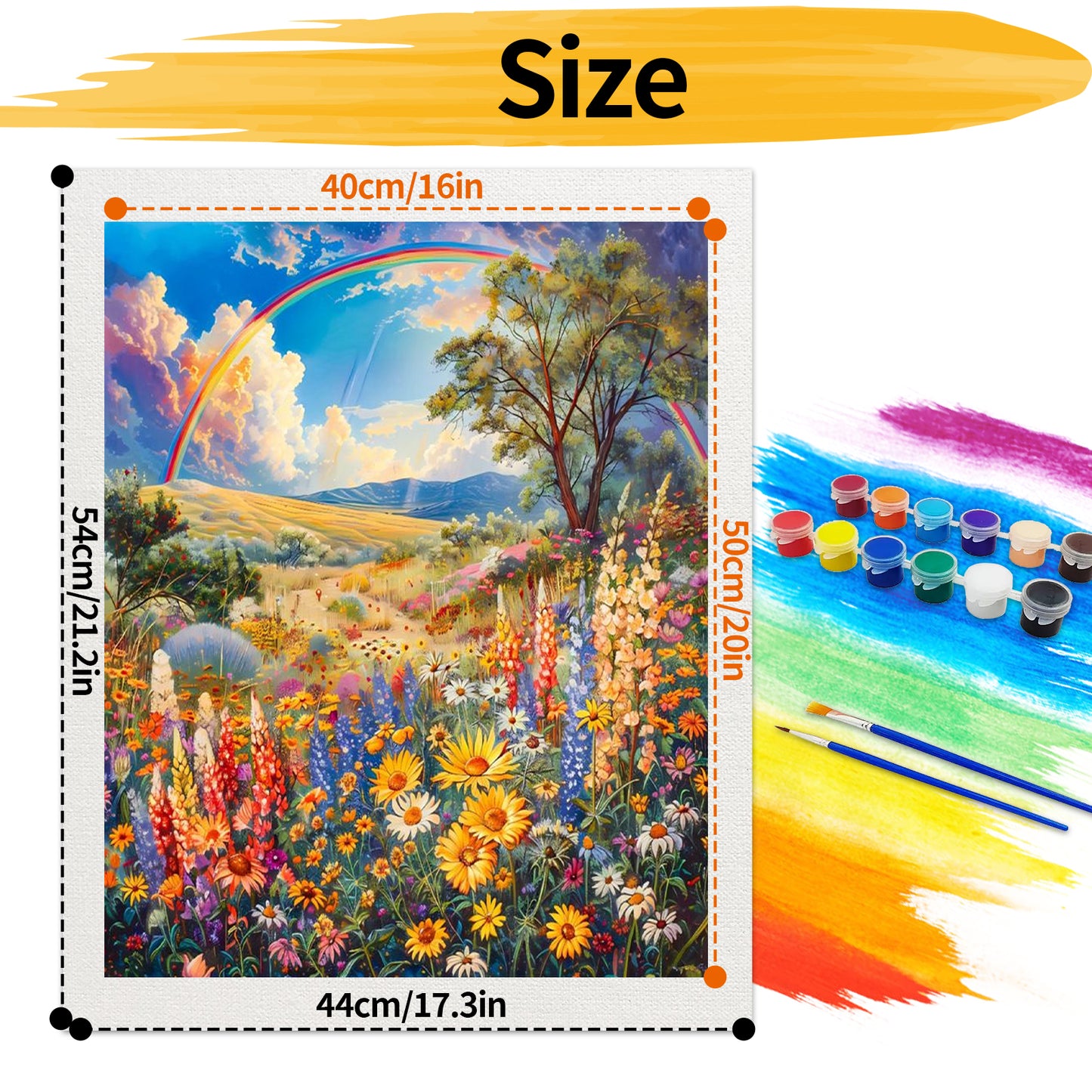Flowers  - Paint by Numbers -40x50cm