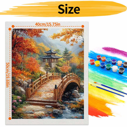 Wooden bridge- Paint by Numbers -40x50cm