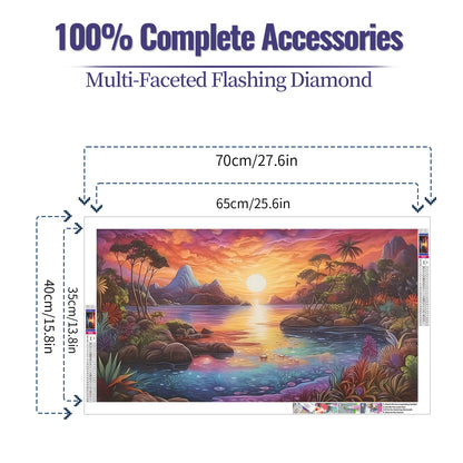 Island - Full Round Diamond Painting - 70x40cm