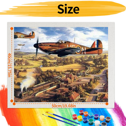 Plane - Paint by Numbers -50x40cm