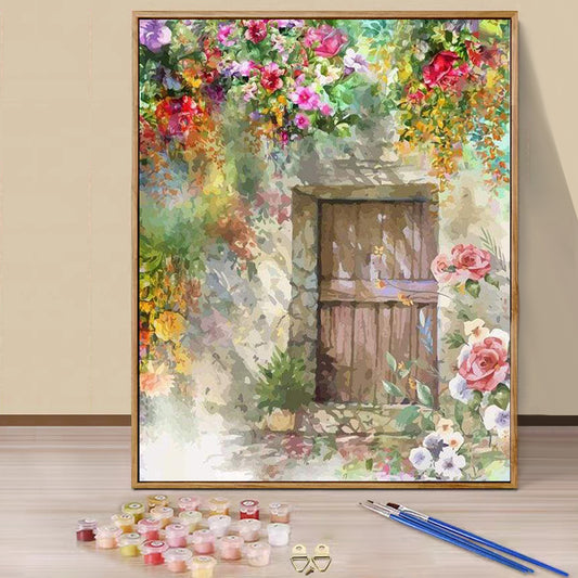 Flower Door  - Paint by Numbers -40x50cm