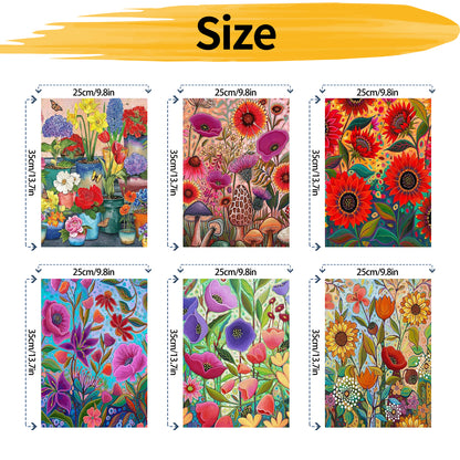 Flower  - Paint by Numbers -25x35cm/6pcs