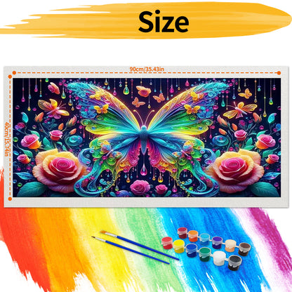 Butterfly - Paint by Numbers -90x40cm