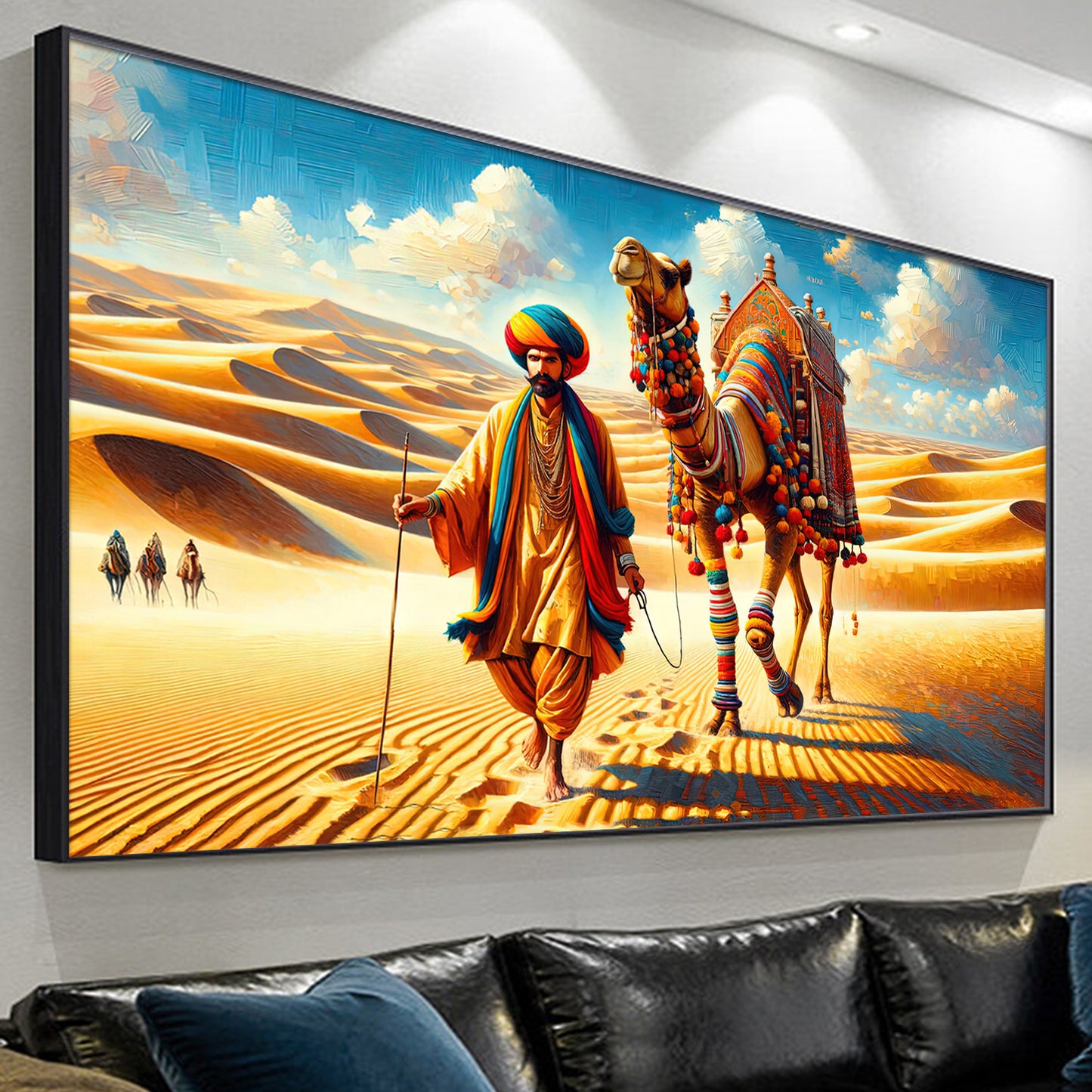 Desert Camel - Full Round Diamond Painting - 70x40cm