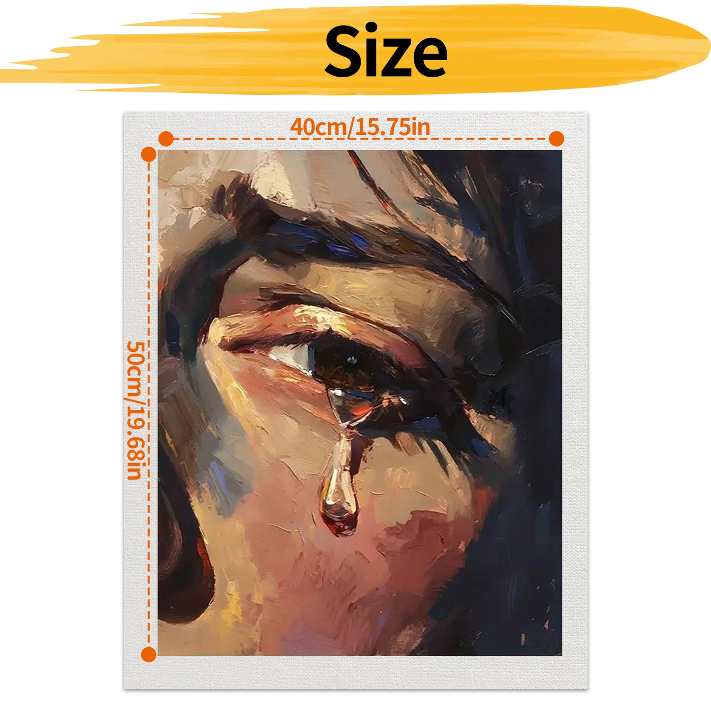 Tears- Paint by Numbers -40x50cm
