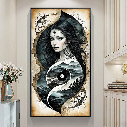 Girlish- Full Round Diamond Painting - 40x70cm
