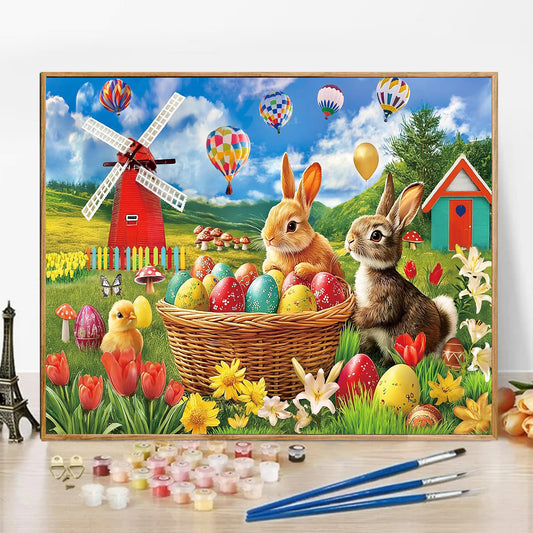 Rabbit - Paint by Numbers -50x40cm
