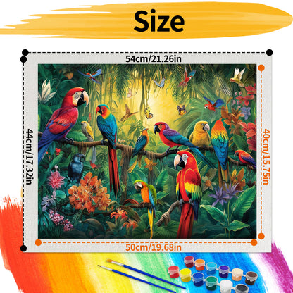 Parrot - Paint by Numbers -50x40cm