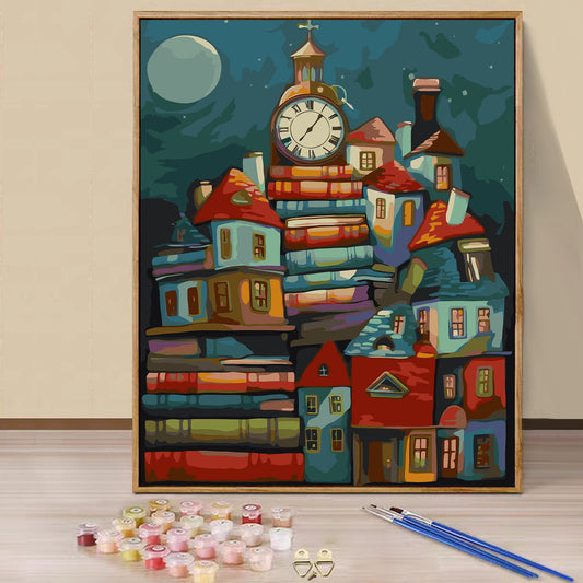 Book House - Painting with Numbers -40x50cm